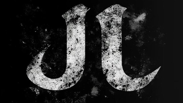 Distressed white initials "JL" on black background