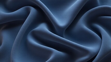Obraz premium Blue Fabric Waves Texture textile material