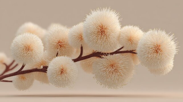 Realistic depiction of mealybug cluster on citrus twig highlighting impact on plant health