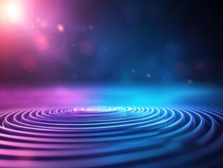 Fototapeta premium Abstract concentric circle pattern with light glow background