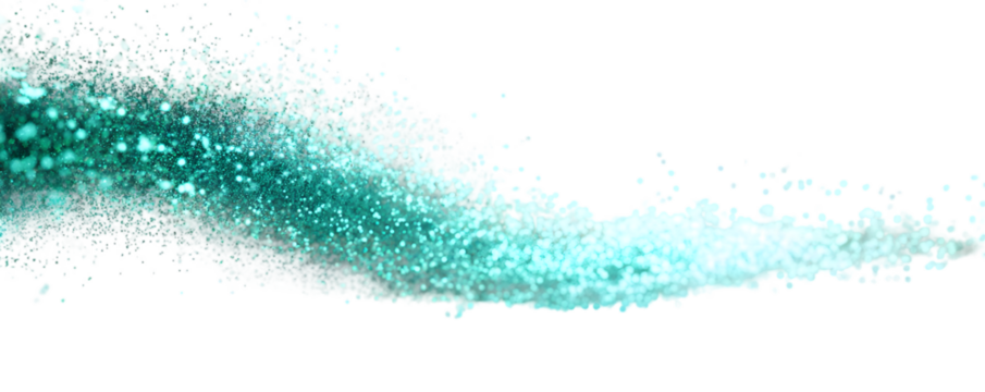 Elegant turquoise glitter explosion for magical designs and fantasy projects with shimmering particles effect