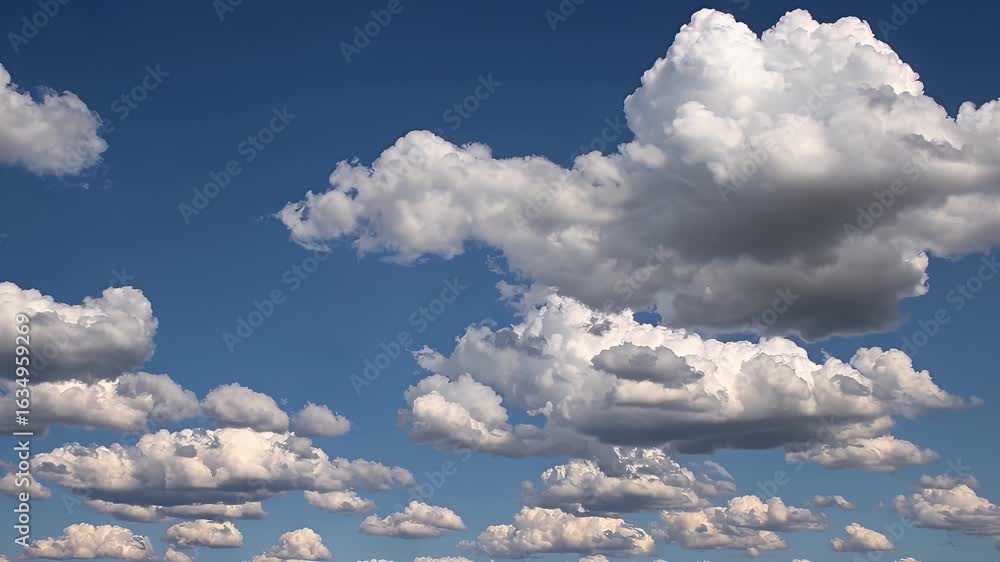 Wall mural watch a breathtaking 4k time lapse video where the endless summer sky transforms with layers of soft