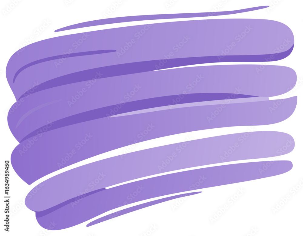 Poster abstract design of overlapping gradient bands with soft shading effect in lavender color