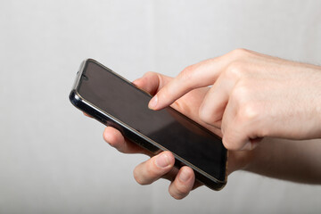 Phone fraud.Talking to phone scammers. Withdrawal of money via the Internet.
