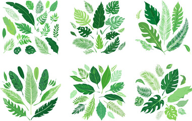 Tropical Leaf Collection Design Elements 2.