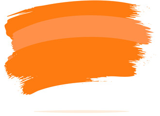 Abstract orange brush strokes with layered effect and rough edges