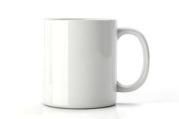 empty white mug on white background
