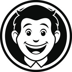 Happy Child Laughing Illustration for Cartoons