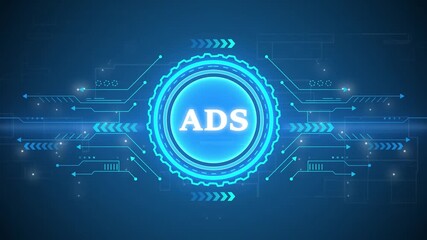 Programmatic Advertising concept. Business, Technology, Internet and network concept. map background. technology background with Cyberspace binary matrix letter bits. - Powered by Adobe