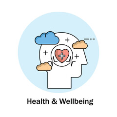 Health & Wellbeing Icon. Vector Design