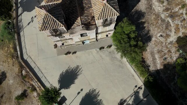 Drone view of the Sanctuary of the Child Jesus of Balate in Mula, Murcia, Spain.