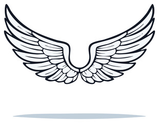 Obraz premium Wing Set Vector Illustration Wings Graphic Wings Art Wings Clipart Flying Wings Wings Design