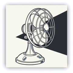 Gray electric fan isolated on a white background
