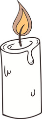 vector illustration of a burning candle