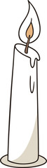 vector illustration of a burning candle