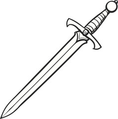 vector illustration of a sword