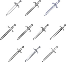 vector illustration of a sword