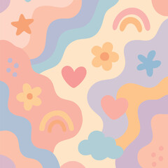 Cute background pastel color love flower best for social media post