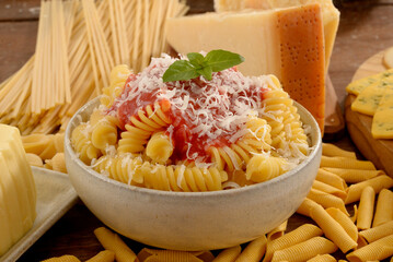 Pasta, fusili, Parmesan Cheese