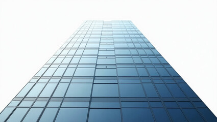Fototapeta premium Modern skyscraper isolated — ideal for urban architecture projects, futuristic city visuals, or real estate development content.