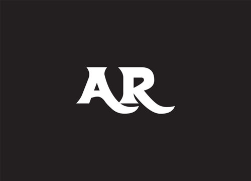 AR abstract vector logo monogram template
