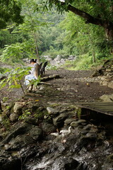 Hiking trail to Seacacar Nature Reserve near El Estor, Izabal, Guatemala