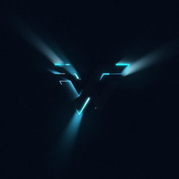 Outline Glow Light Logo Reveal Animation Square
