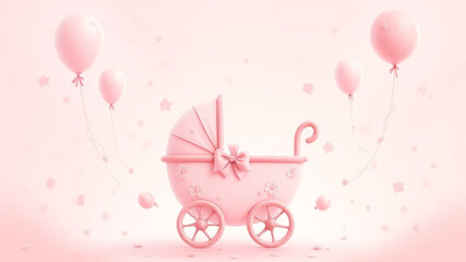 pink baby carriage