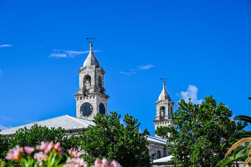 Clock towers of the Royal Naval Dockyard, cultural Hub.