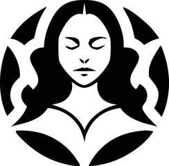 Black beautiful woman face silhouette logo vector, great for cosmetics, wellness, and fashion industry designs.

