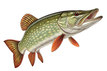 Northern Pike Fish  On AI generated by PNG