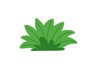Childrens cartoon bush of grass. Vector illustration.