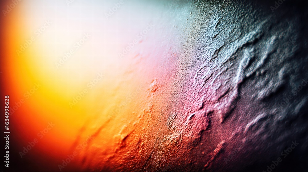Poster this abstract image features a textured surface with vibrant colors in a beautiful gradient.