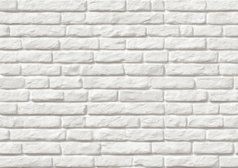 Obraz premium Seamless texture of off-white, subtly textured rectangular bricks arranged in a staggered pattern, creating a clean and minimalist background