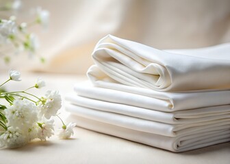 Elegant Photography of White Folded Fabric