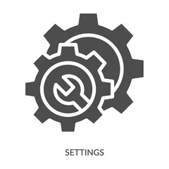 Settings Icon Line Style. Design Vector Illustration