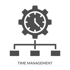 Time Management Icon Line Style. Design Vector Illustration