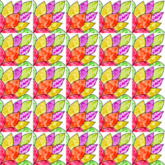 seamless pattern with autumn leaves