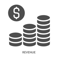 Revenue Icon Line Style. Design Vector Illustration