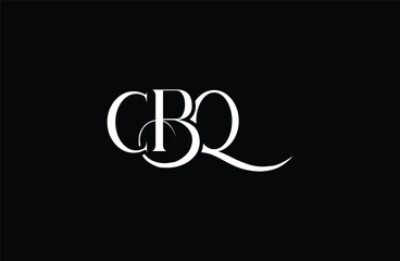 Initial CBQ letter logo design. Elegant Monogram Logo Design with Decorative Elements and Typography
