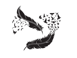 Birds and feathers symbolize freedom, beauty, and grace, captured in nature’s delicate balance of flight and elegance.