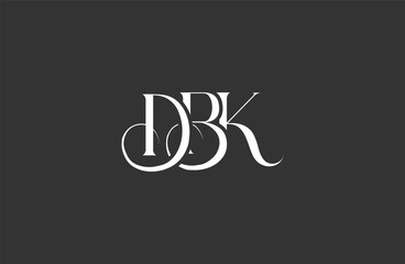 Initial DBK letter logo design. Elegant Monogram Logo Design with Decorative Elements and Typography