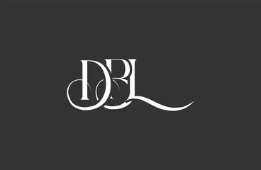 Initial DBL letter logo design. Elegant Monogram Logo Design with Decorative Elements and Typography
