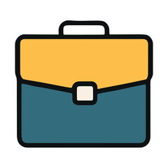 Stylized Briefcase Illustration Business and Finance Symbol for Professional Documents and Organization Modern Graphic Design Vector Art