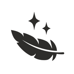 logo, feather icon, lightweight flat vector illustration eps10
