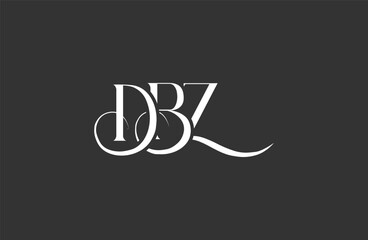 Initial DBZ letter logo design. Elegant Monogram Logo Design with Decorative Elements and Typography