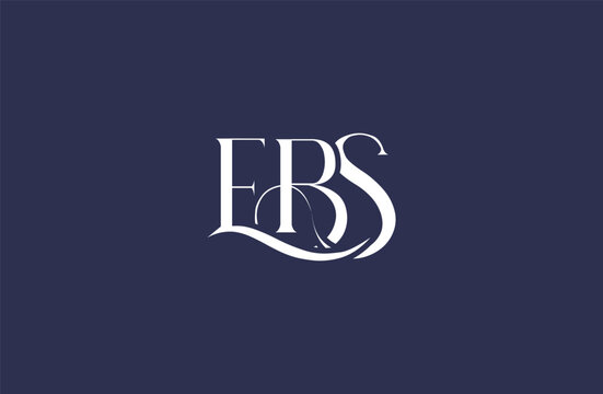 Initial EBS letter logo design. Elegant Monogram Logo Design with Decorative Elements and Typography