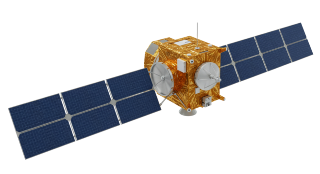 Satellite isolated on white background PNG 