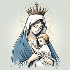 Ilustra&ccedil;&atilde;o de Nossa Senhora da Natividade