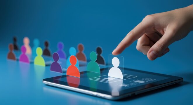 Digital Recruitment and Human Resources Concept